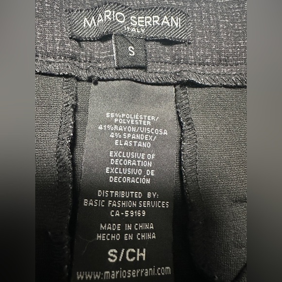 Mario Serrani Italy Womens Comfort Stretch Mini Check, Sz Small Pants - Picture 4 of 9